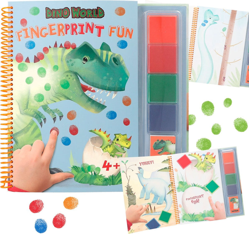 Depesche - Dino World Fingerprint Fun - Libro da colorare