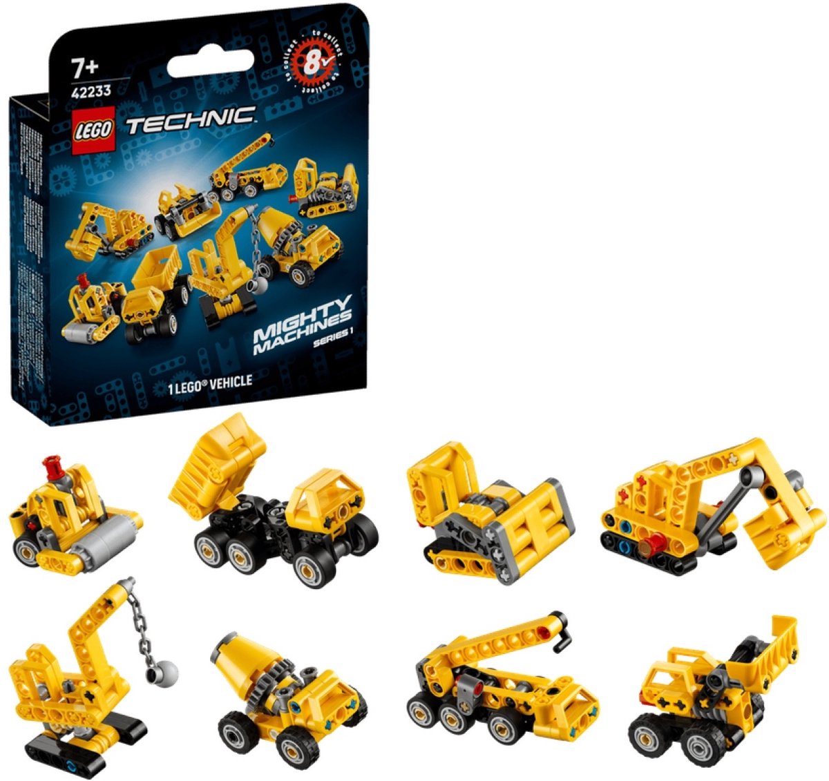 Lego ® technic mighty machines - surprise box with construction toys - collectible vehicles - 42233