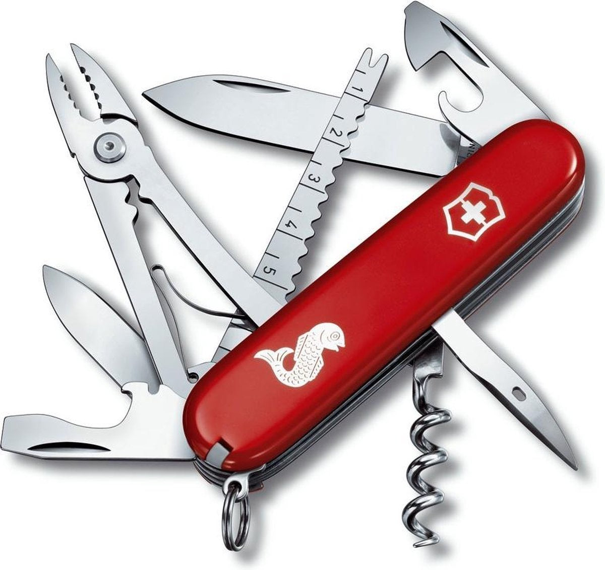 Victorinox pescador - navaja de bolsillo - 18 funciones - rojo