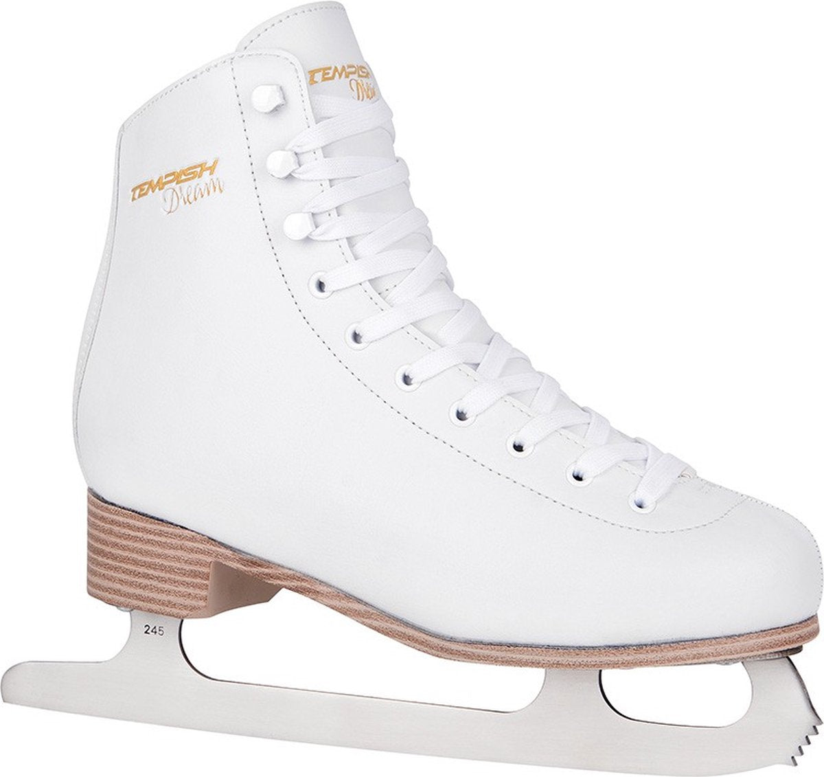 Tempish – dream white ii – kunstschaatsen – schaatsen dames – wit – extra zachte binnenvoering rvs kunstschaatsijzer – maat eu 37