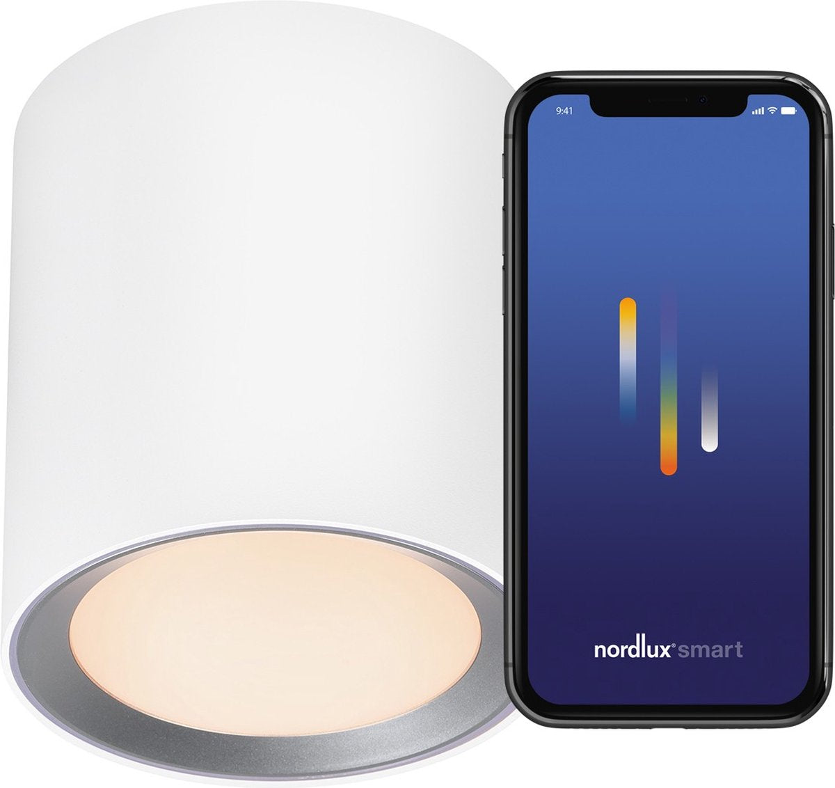 Nordlux landon long-smart-2700 6500k-ip44-wit