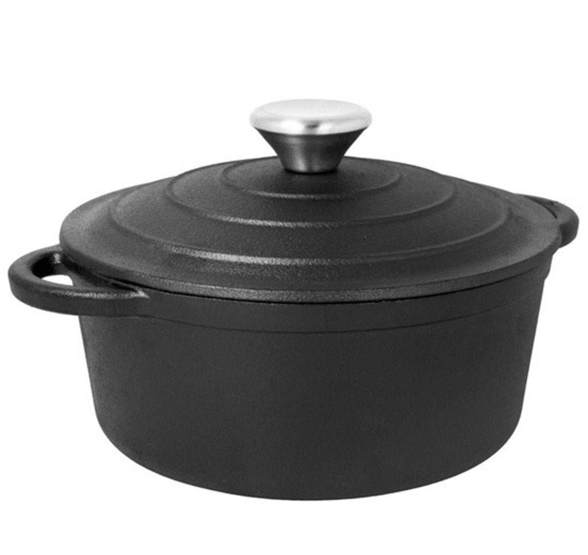 Casseruola in ghisa Brunbeste - 5,9 l - 28 cm - pentola con coperchio - nera