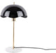 Lámpara de mesa Leitmotiv cúpula ondulada - negro - 30x30x56cm - moderna