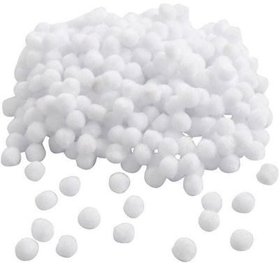 Pompon Creative Company, d 10 mm, bianco, 450 pezzi 1 scatola