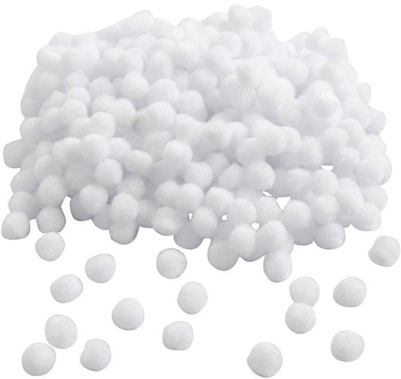 Pompon Creative Company, d 10 mm, bianco, 450 pezzi 1 scatola