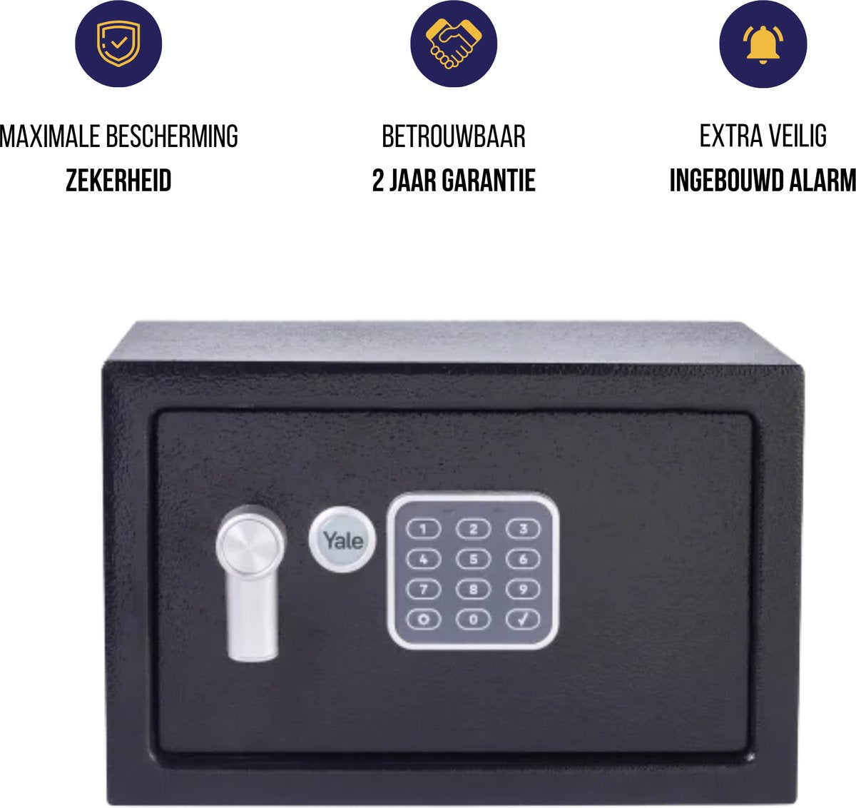 Yale - caja fuerte electrónica con alarma - mediana - protección estándar