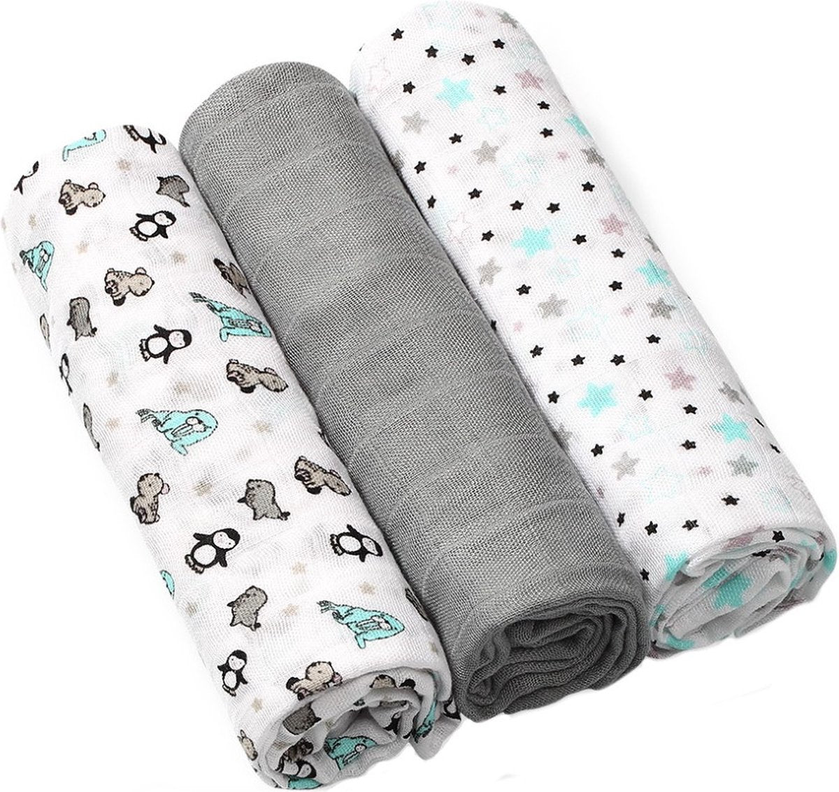 Babyono baby ono bamboo antarctic 3 stuks hydrofiel luiers 397 02