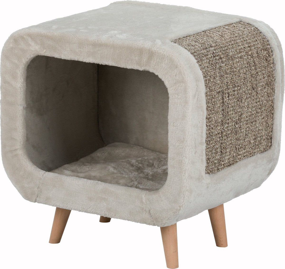 Trixie - kattenhuis - alicia relax huis - lichtgrijs grijs gemêleerd - 48x48x38 cm