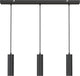 Calex hanglamp - gu10 - 3-lichts - plafondlamp - mat zwart - eetkamer - keuken - eettafel - excl. lichtbron