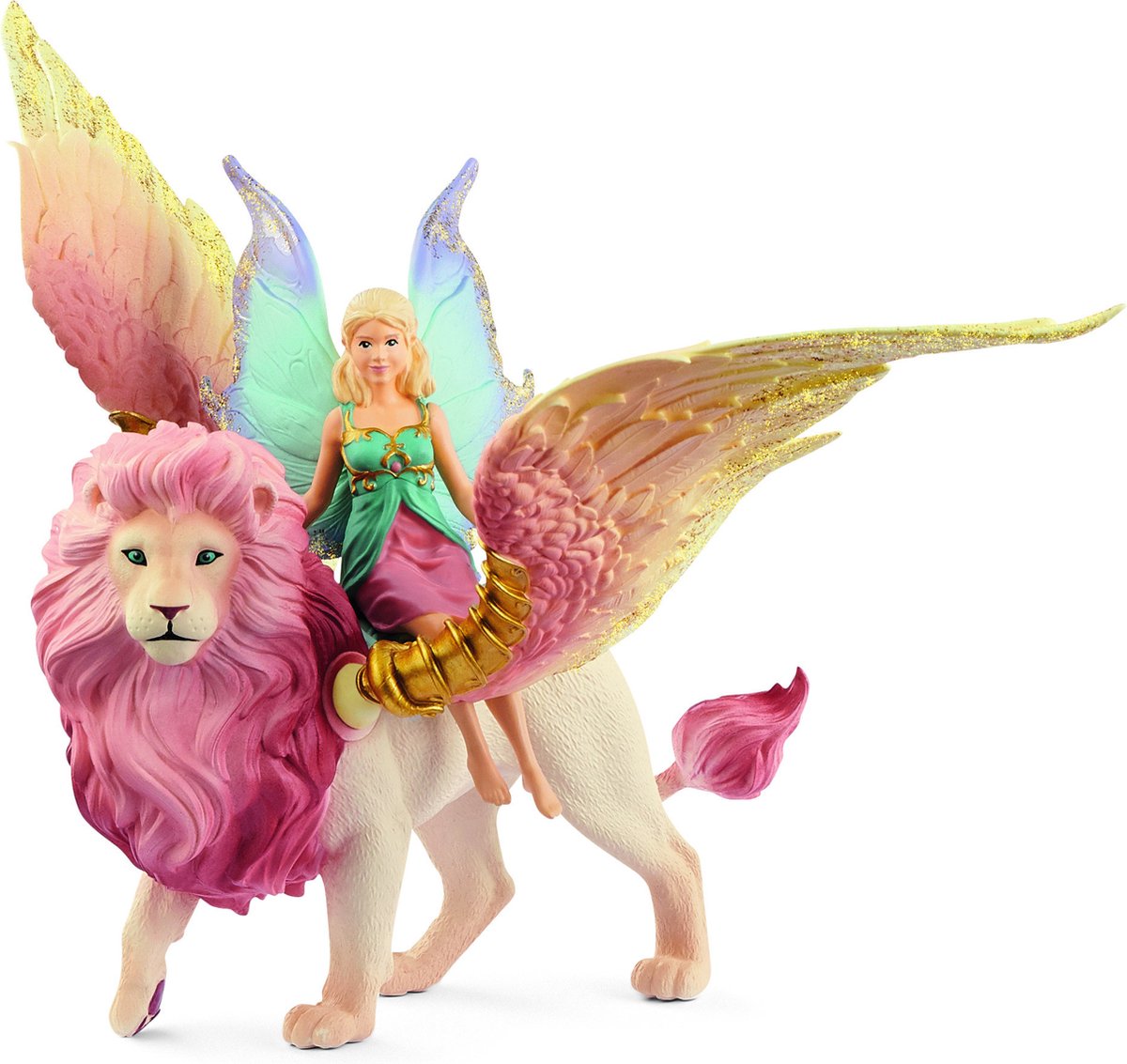 Schleich bayala - fata su leone alato - figura da gioco - giocattoli per bambini e bambine - da 5 a 12 anni - 70714