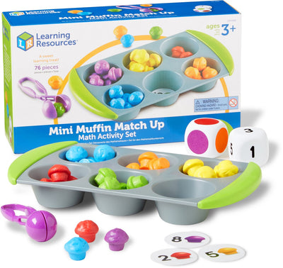 Set di attività matematiche per abbinamenti di mini muffin con risorse didattiche - 1+