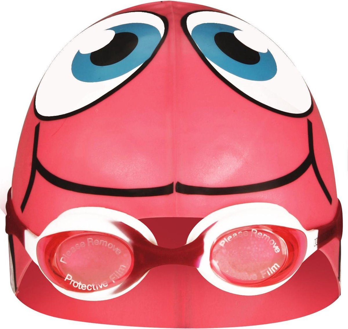 Waimea zwemmuts vis met zwembril - junior - anti-condens - uv-protectie