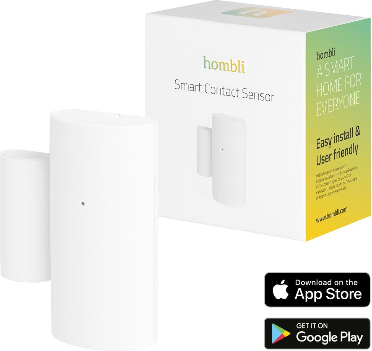 Sensor de contacto Bluetooth inteligente Hombli - sensor inalámbrico de puerta y ventana - Bluetooth - blanco