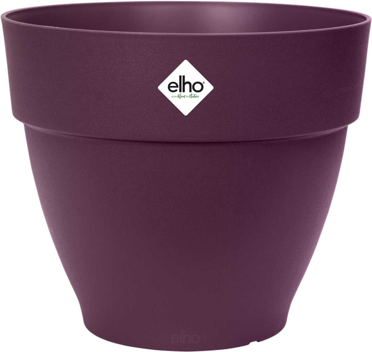 Elho vibia campana round 30 - macetero de exterior con orificios de drenaje - plástico 100% reciclado - ø 29,8 x h 25,8 cm - arce violeta