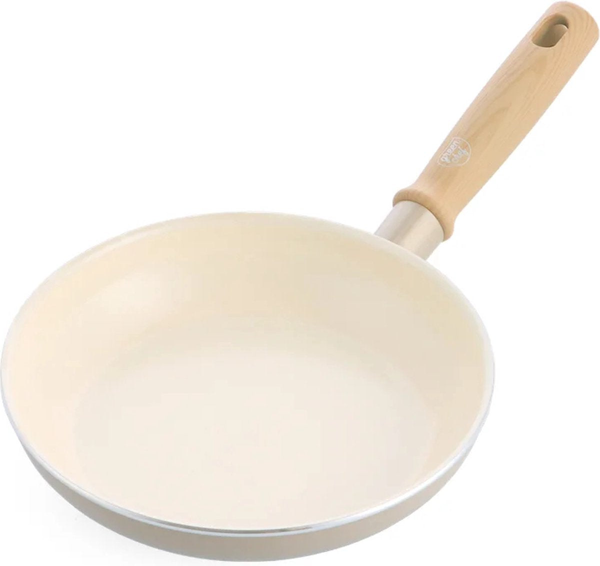 Padella per induzione in ceramica Greenchef Nordics 20 cm - senza pfas - padella a induzione - lavabile in lavastoviglie - adatta al forno fino a 160°C - rivestimento antiaderente in ceramica - senza coperchio - maniglia di raffreddamento - panna