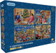 Puzzle natalizio Gibsons per adulti 4x500 pezzi Trevor Mitchell.