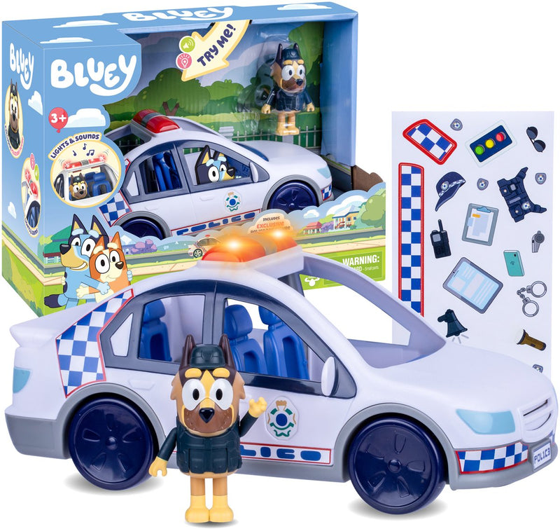 Coche de policía Spectron bluey con sonido ligero.
