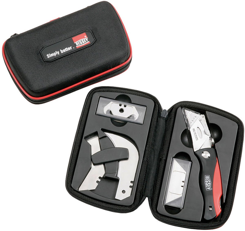 Bessey knipmes (stanleymes) in draagtasje met extra mesjes dbkph-set