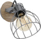 Eglo sambatello spot - 1 lichts - ø12 cm - e27 - bruin - zilver