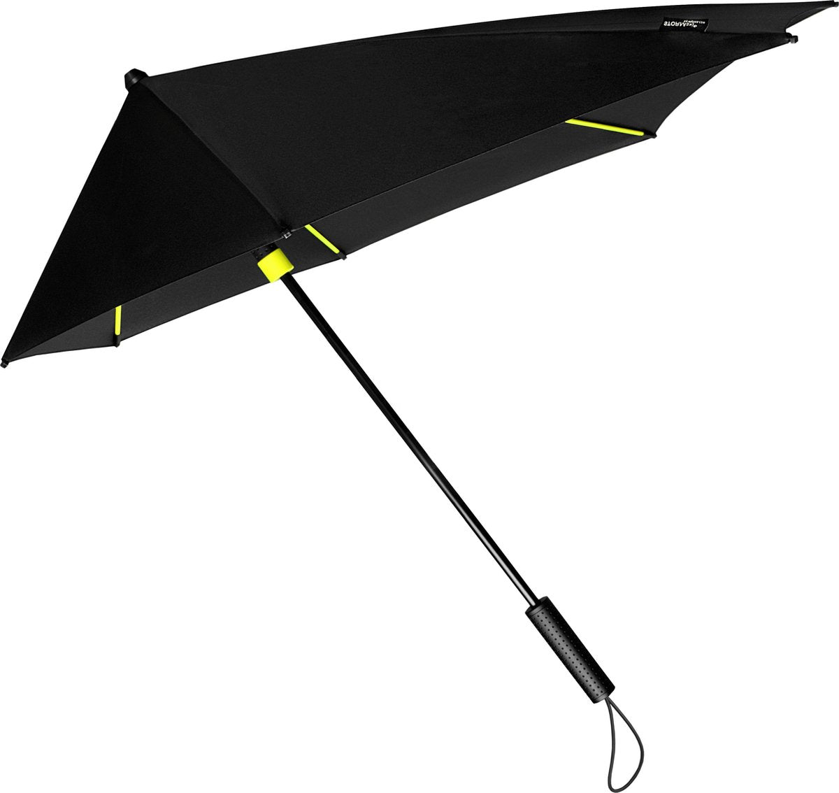 Stormaxi - paraguas para tormentas - adecuado para ráfagas de viento de hasta 100 km h - ø 100 cm - negro amarillo