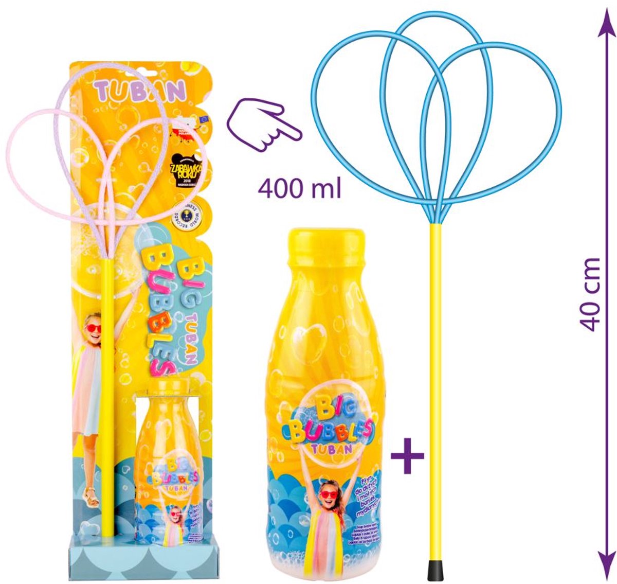 Tuban giocattoli - Set bolle di sapone pro multi farfalla con liquido 400 ml.