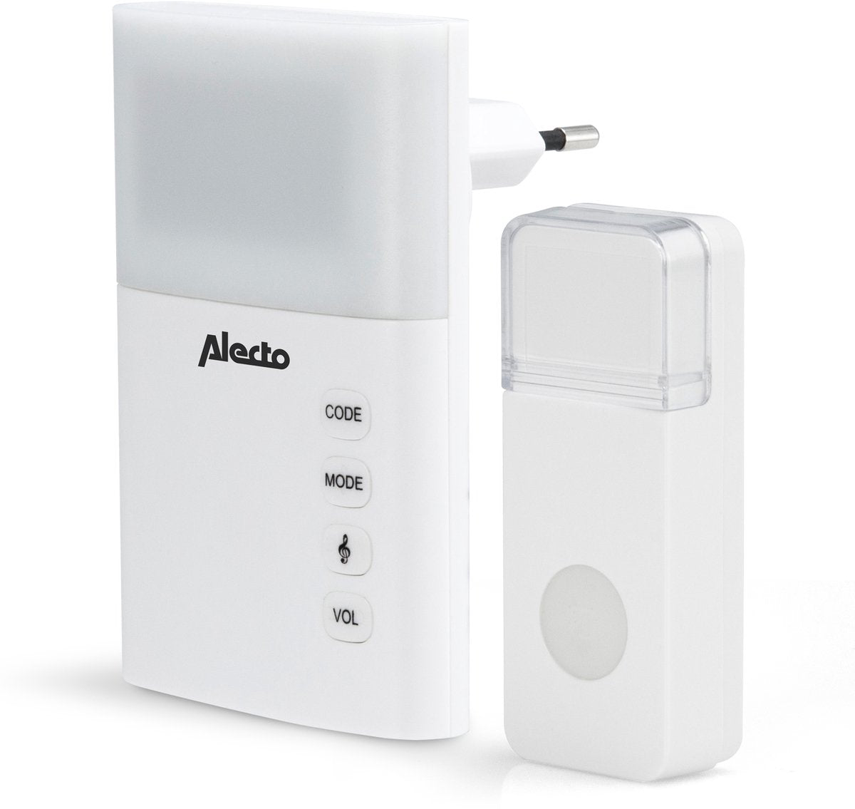 Campanello wireless Alecto adb-19 con luce flash brillante e 36 melodie
