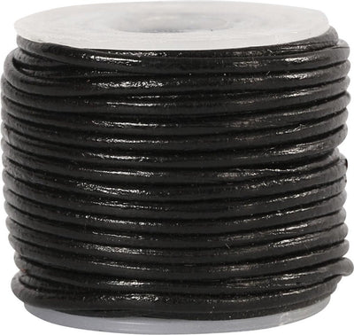 Cordoncino in cuoio Creative Company, spessore 1 mm, nero, 10 m 1 rotolo