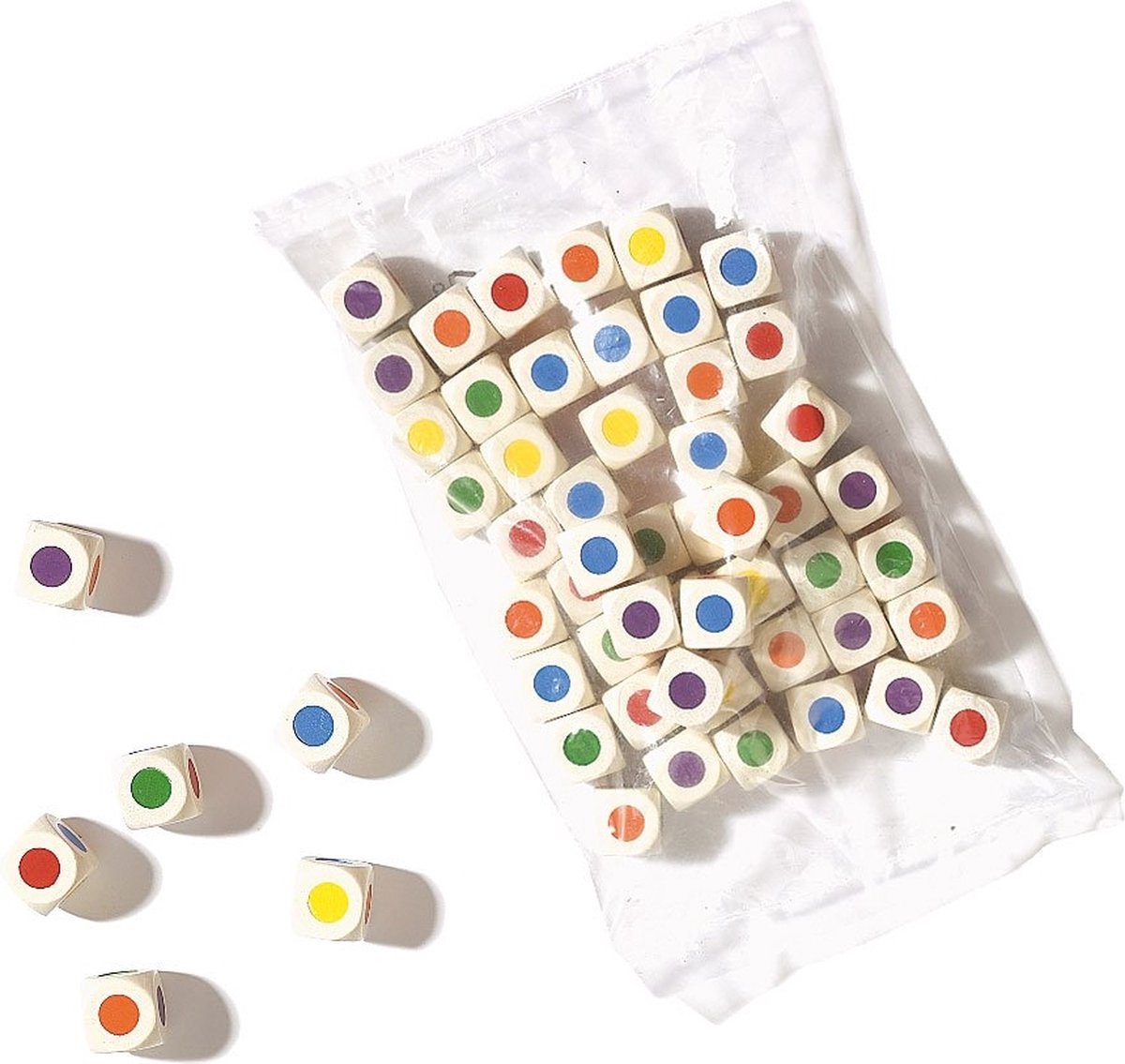 Set di dadi colorati in legno Philos, 6 punti, 16 mm (12 pezzi)