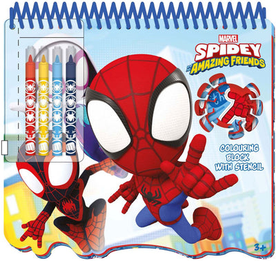 Bloque de dibujo de plantilla de spidey