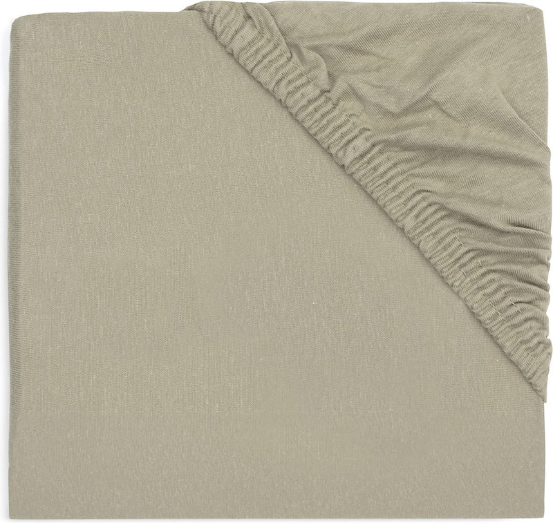 Jollein - sábana ajustable jersey 60x120cm - cuna, cama, cuna - verde oliva