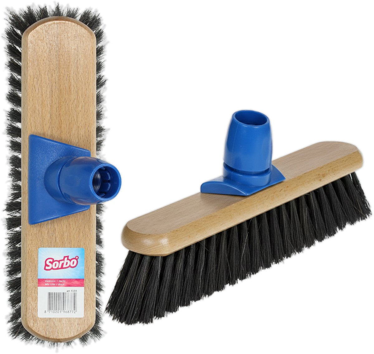 Spazzatrice per ambienti Sorbo - 30 cm - scopa in legno con mix di pelo morbido e crine - per pavimenti lisci