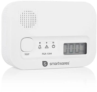 Smartwares fga-13041 - koolmonoxidemelder co melder - 85 db - levensduur 10 jaar - bsi gecertificeerd