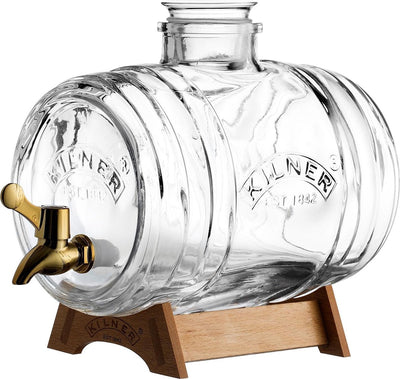 Barril dispensador de bebidas Kilner - con grifo color cobre y soporte -3,5l