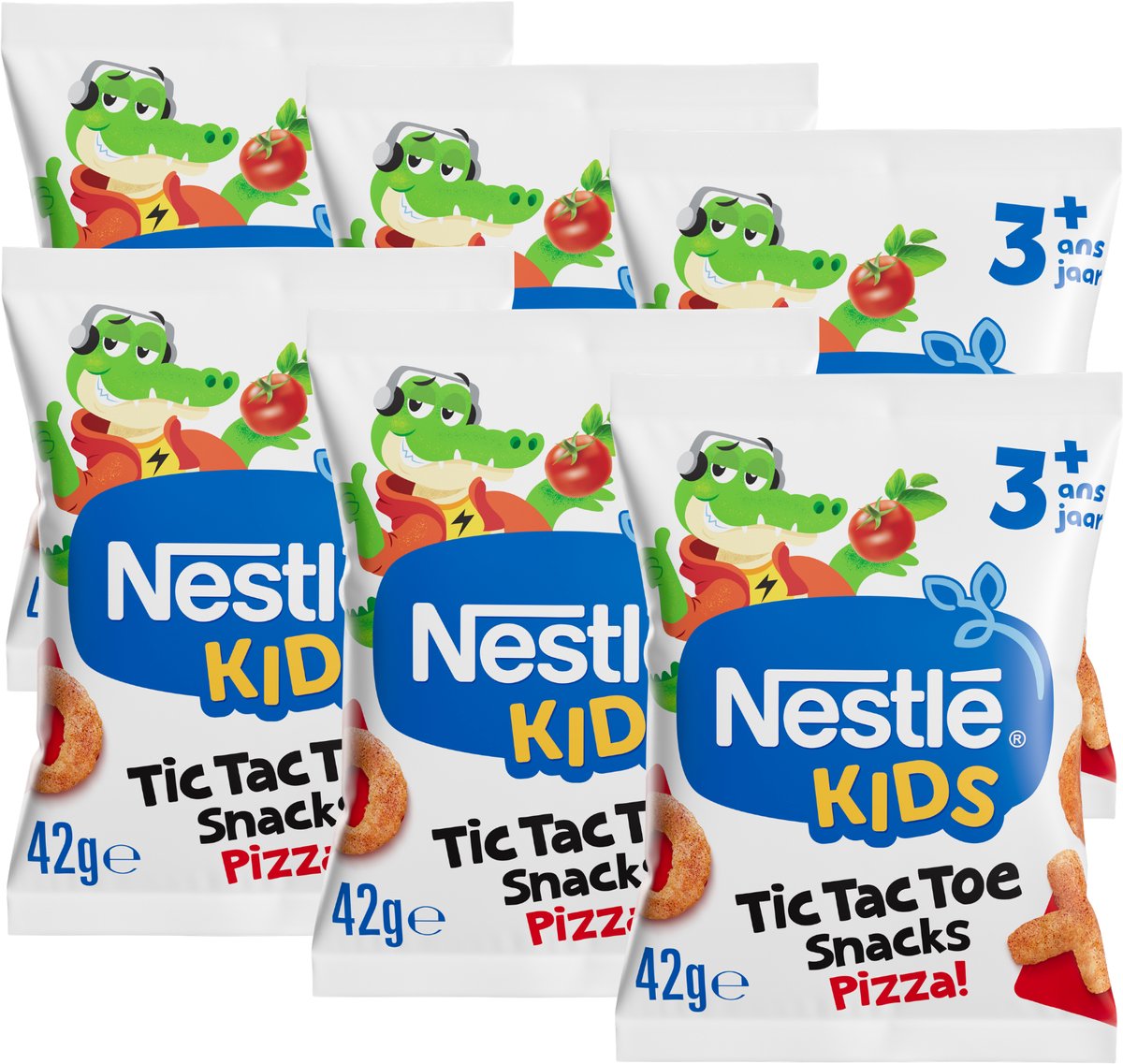 Nestlé snack per bambini tris pizza - snack per bambini piccoli - 3+ anni - 6 x 42 g