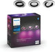 Philips hue centura inbouwspot - wit en gekleurd licht- 3-pack - aluminium - rond - gu10
