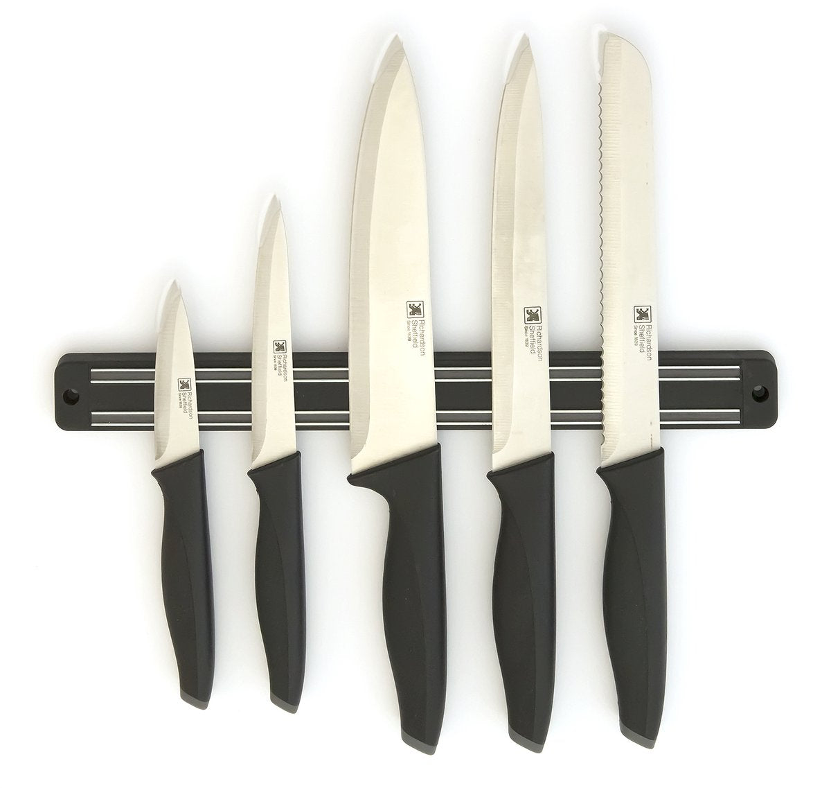 Richardson sheffield - advantage - 5-delige messenset met magnetische bar 33cm - zwart