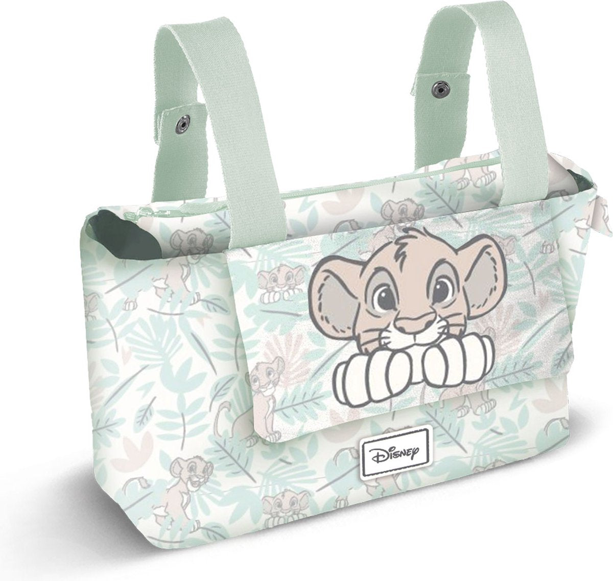 Charactermania - disney - il re leone - il leone ling - borsa porta bebè - pratica borsa fasciatoio per il passeggino - verde