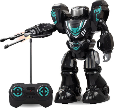 Silverlit robo blast one black - robot rc con puño disparador