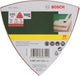 Set fogli abrasivi Bosch da 25 pezzi per levigatrici a delta 105 mm - grana 60; 120; 180