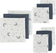 Set iniziale Meyco Baby Moon - Confezione da 9 - Idrofilo - Indaco