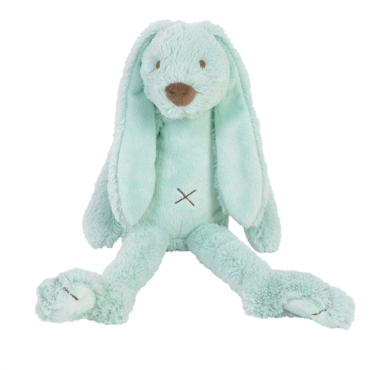 Peluche conejo richie caballo feliz 38cm - verde laguna - peluche bebé