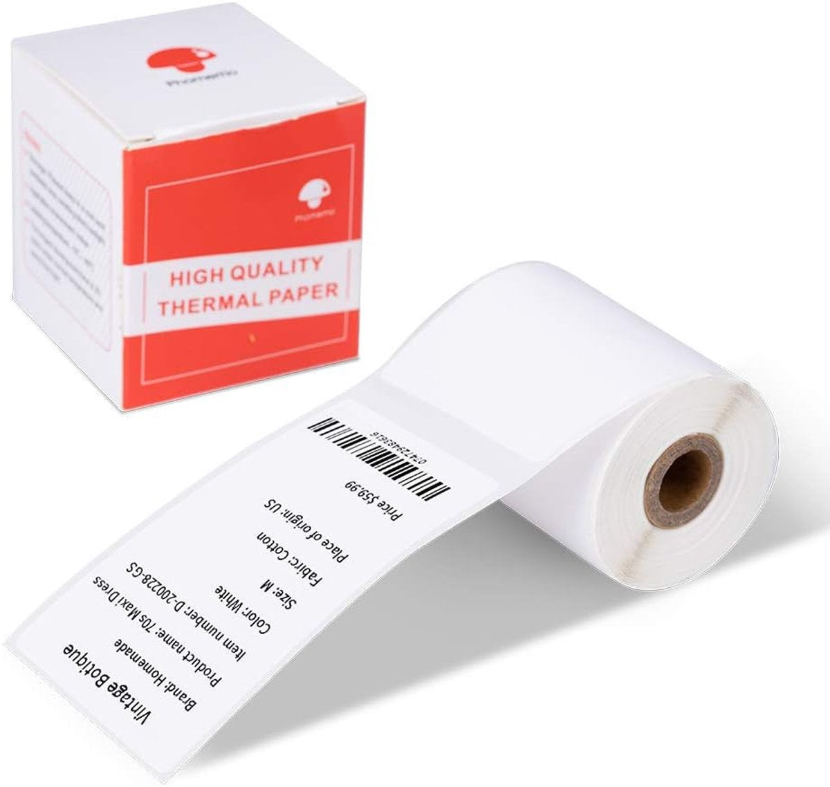 Etichette Phomemo 50x80mm - etichette quadrate - 100 pezzi - resistenti all'olio e all'acqua - adesivo forte - per m110 m120 m220 m200 - bianco