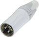 Neutrik nc3mxx-wt conector xlr, recto número de pines: 3 blanco 1 pieza(s)