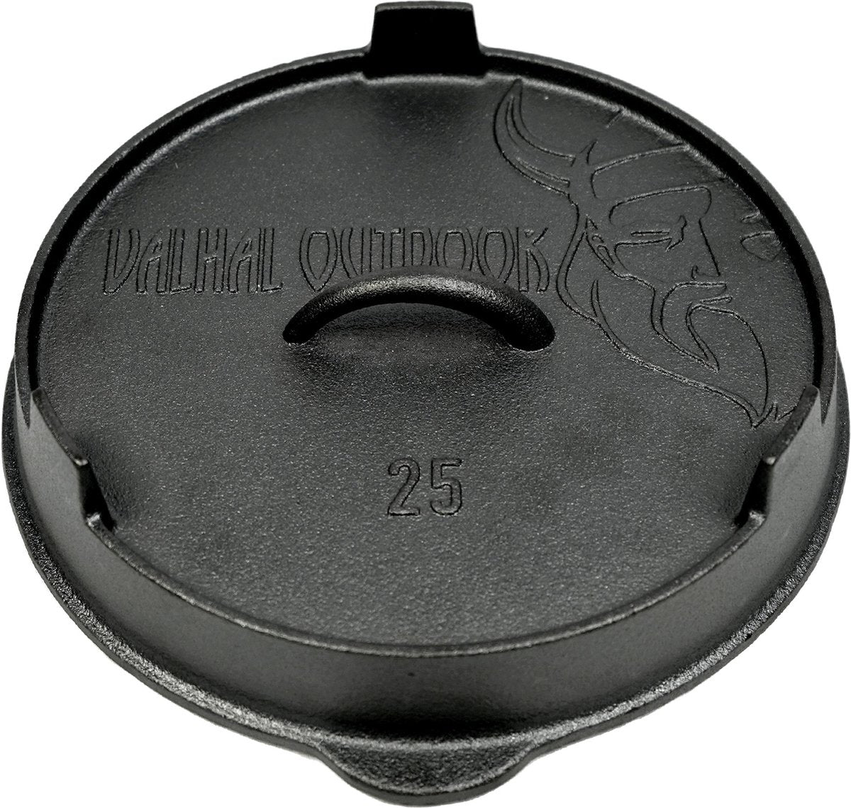 Valhal outdoor - coperchio in ghisa per padella 25 cm - utilizzabile anche come bistecchiera, vh.lid25