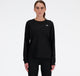 Jersey deportivo mujer new balance sport esencial manga larga - negro