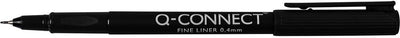 Q-connect fineliner, 0,4 mm, zwart