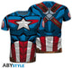 Abystyle Marvel - maglietta da uomo cosplay Capitan America - l