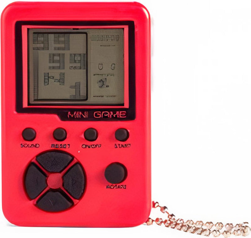 Kikkerland juego arcade de bolsillo abs silicona rojo