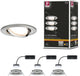 Paulmann LED empotrable nova plus base moneda set orientable redondo 84 mm 50° moneda 3x6w 3x470lm 230v regulable 2700k acero cepillado