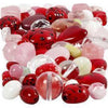 Creativ company glazen kralen divers lieveheerstbeestje, hart, blaadjes, 60 gram